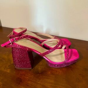 Betsey Johnson hot pink sandals